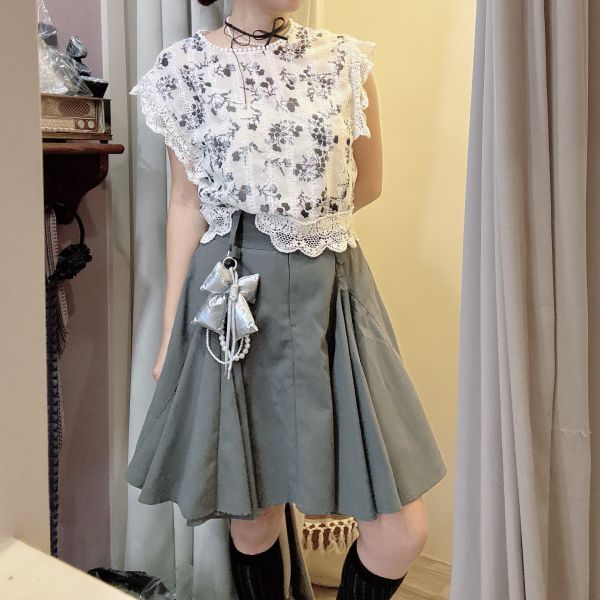 韓國修身挺版學生感帥性短裙 