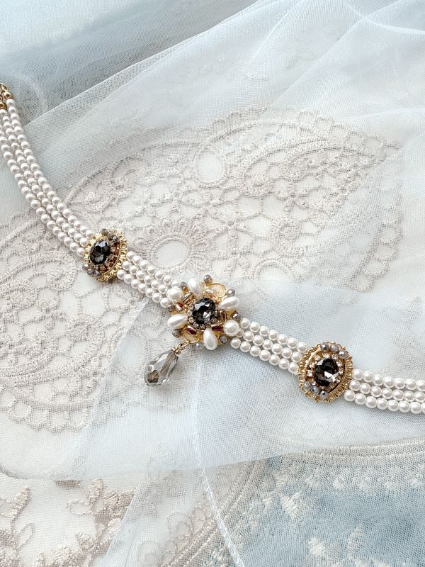 浪漫主義珠寶感珍珠頸鏈 