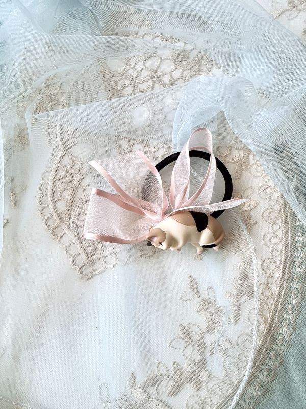 貓咪公仔蝴蝶結髮束 