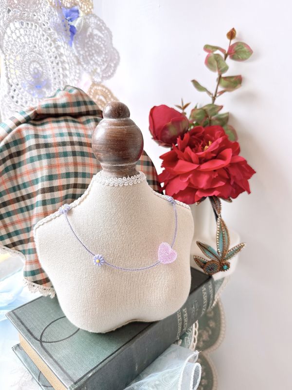 可愛糖果糖霜愛心小花短鏈 