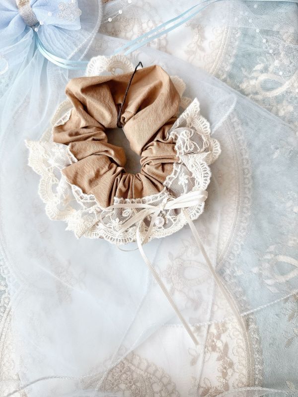 蕾絲花圈蝴蝶結緞帶大腸圈 