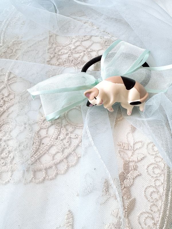 貓咪公仔蝴蝶結髮束 