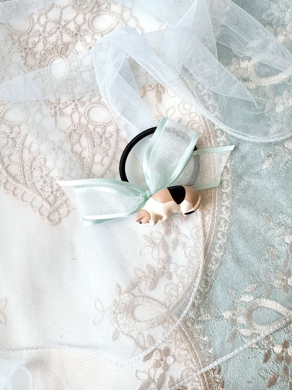 貓咪公仔蝴蝶結髮束 