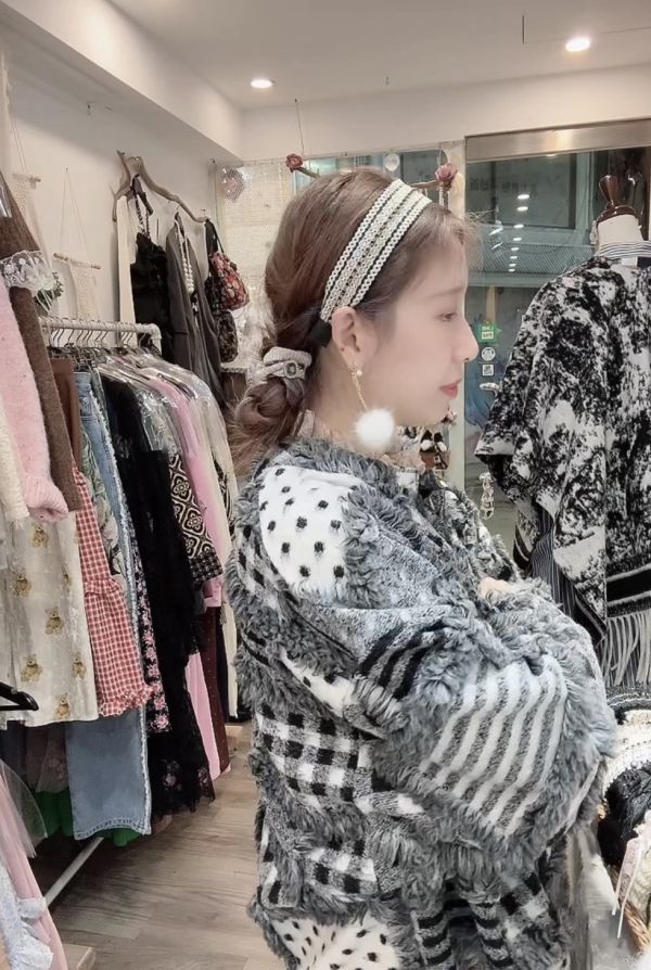 蕾絲趕排鑽小閃耀髮圈 