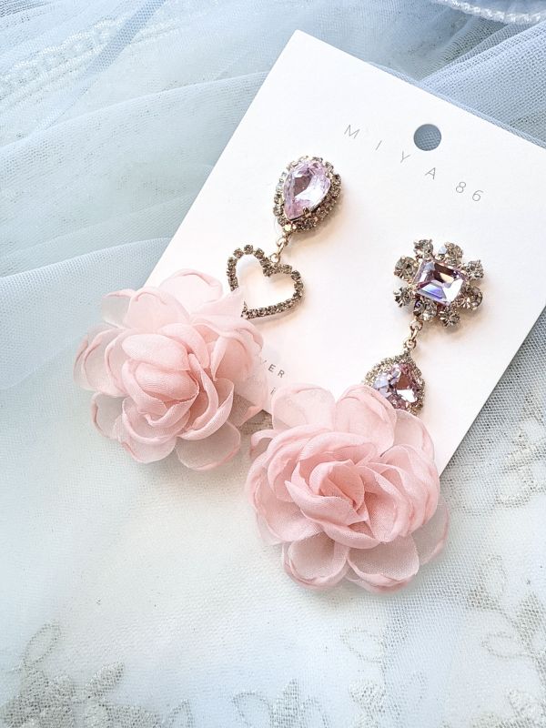 浪漫奢美寶石垂墜耳環 