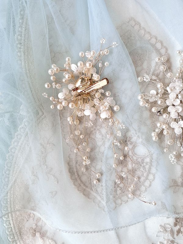 新娘頭飾樹酯散花髮夾 