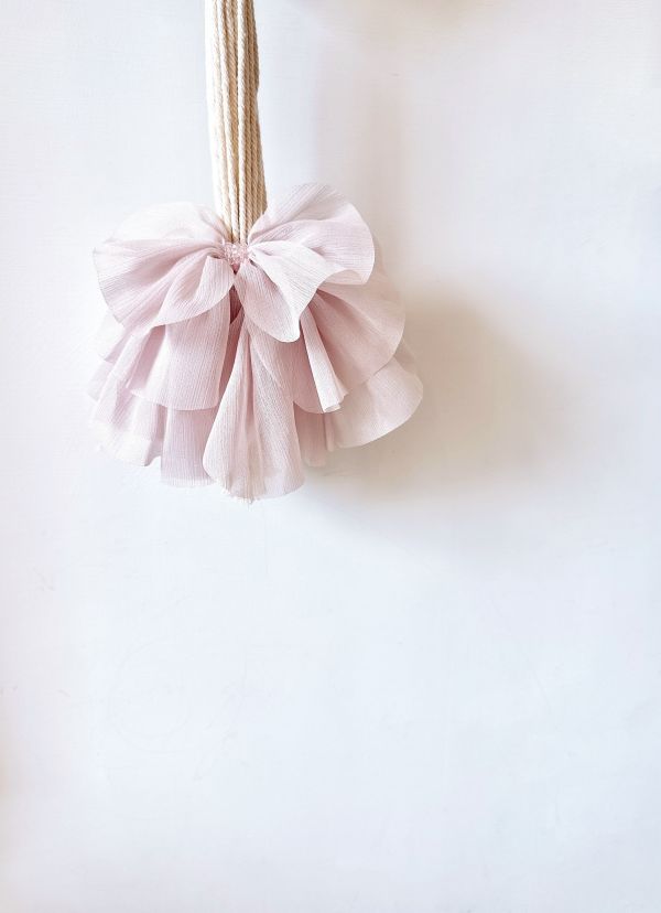 水晶串珠俏麗感雪紡公主鯊魚夾 