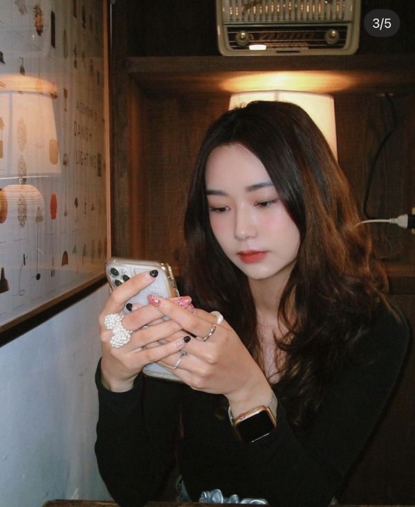 樹酯珍珠串愛心、蝴蝶結戒指 