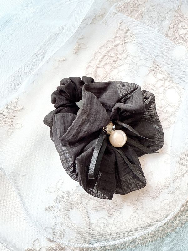 雪紡蝴蝶結簡約髮束 