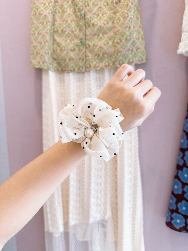 雪紡蝴蝶結簡約髮束 