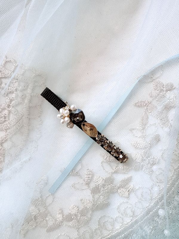 花夕水鑽手工壓夾 