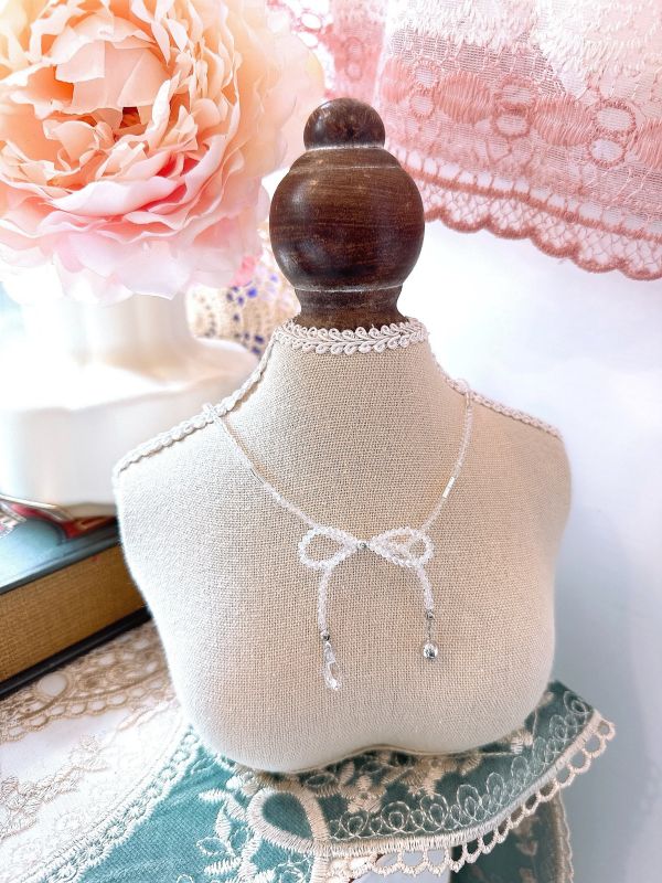 水晶奢雅蝴蝶結精緻短鏈 