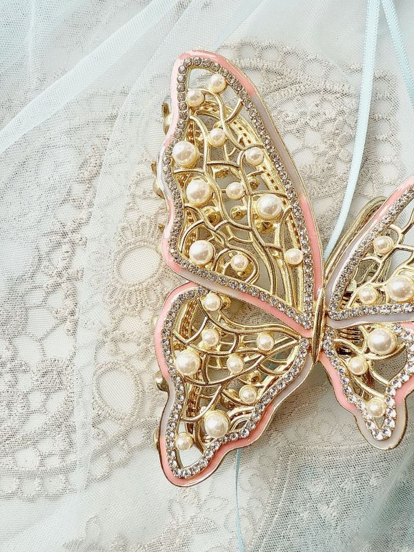 珍珠精緻華麗款金屬抓夾 