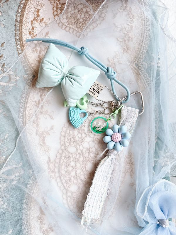 胖嘟嘟蝴蝶結可愛日系感吊飾/掛飾 