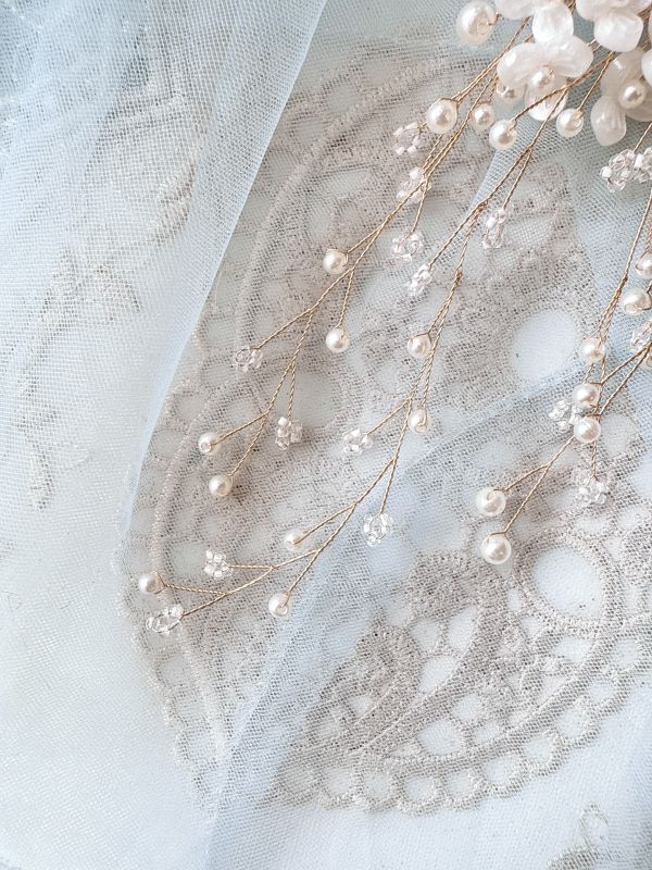 新娘頭飾樹酯散花髮夾 