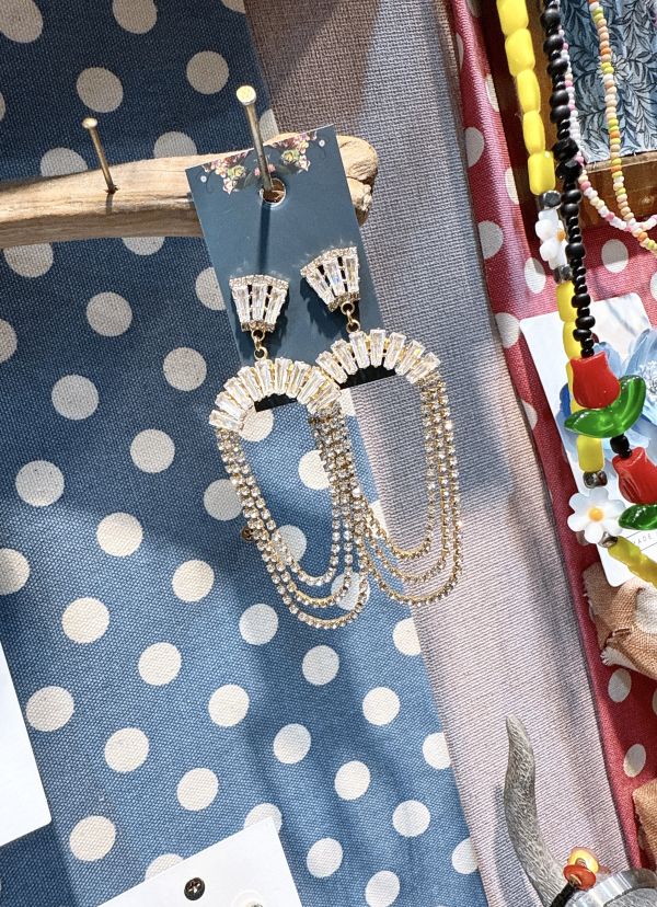 華麗流蘇圓弧耳環 