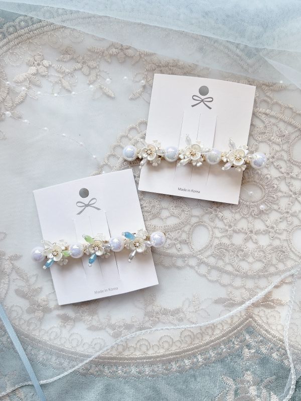 珍珠造型維多莉亞風格設計壓夾髮夾 