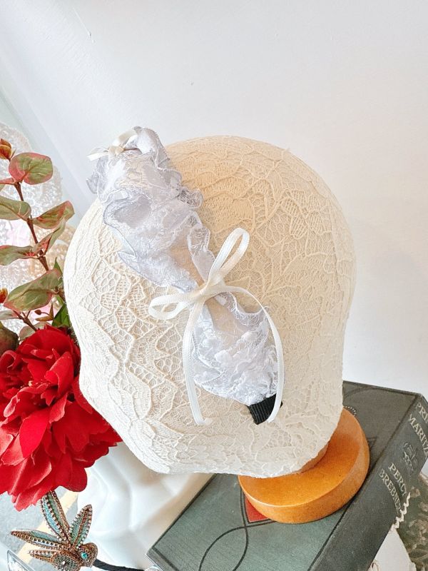 夢幻甜美蝴蝶結精緻蕾絲髮圈 