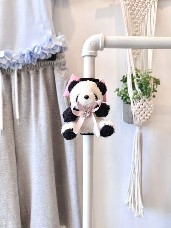 玩偶熊貓蝴蝶結大抓夾 