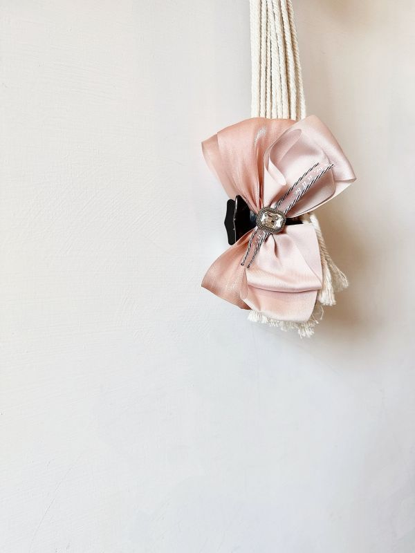 簡約雙層雪紡大蝴蝶結抓夾 