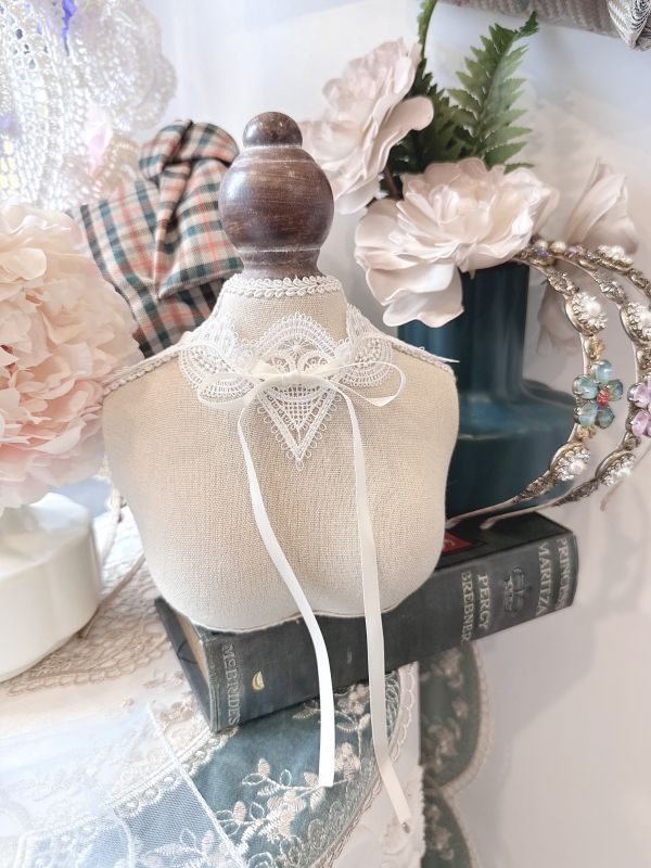 蝴蝶結不規則蕾絲個性頸鏈 