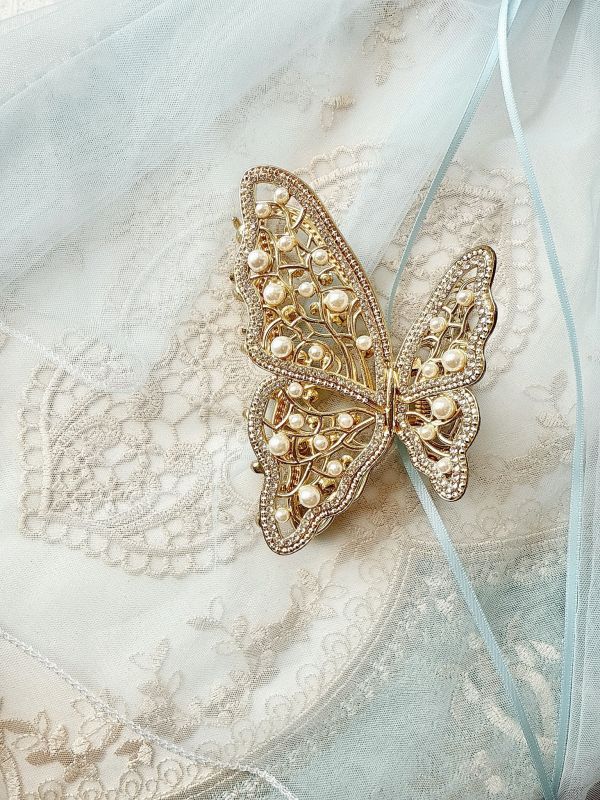 珍珠精緻華麗款金屬抓夾 