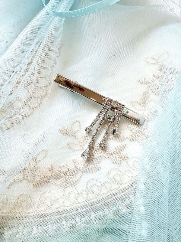 金屬流蘇水鑽個性髮夾壓夾 