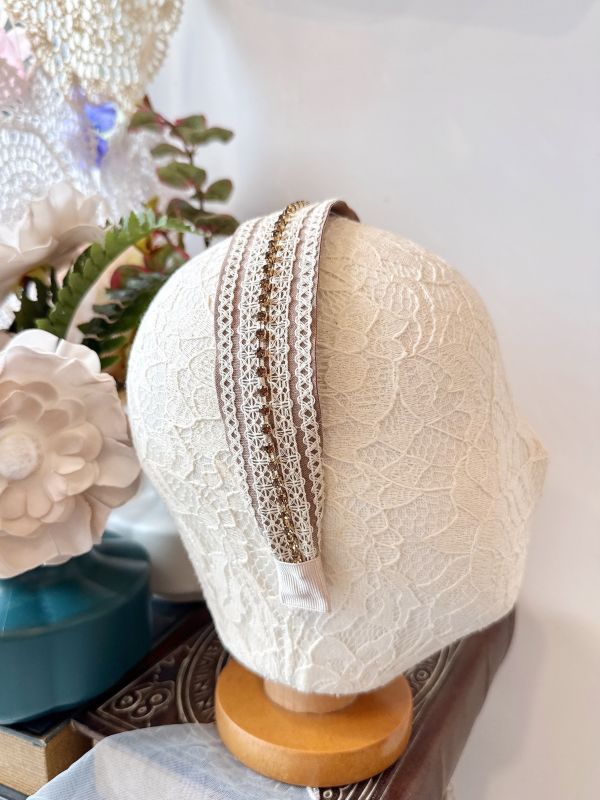 蕾絲趕排鑽小閃耀髮圈 