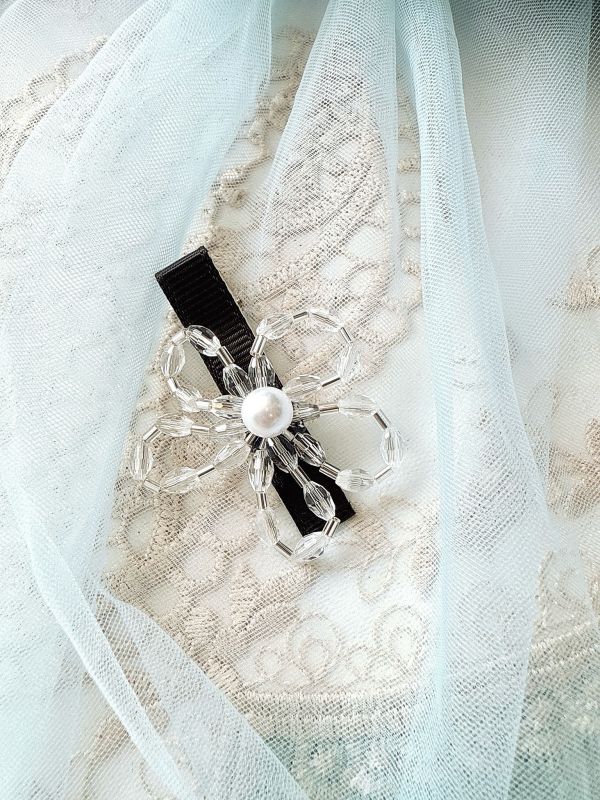 串珠花朵系列髮夾壓夾 