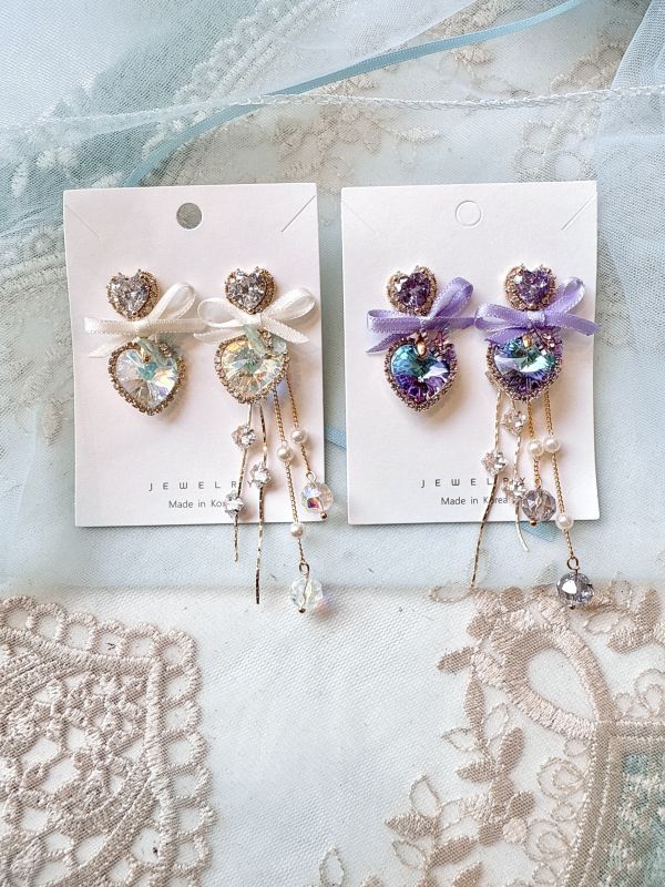 奢華氣質不對稱垂墜耳環 