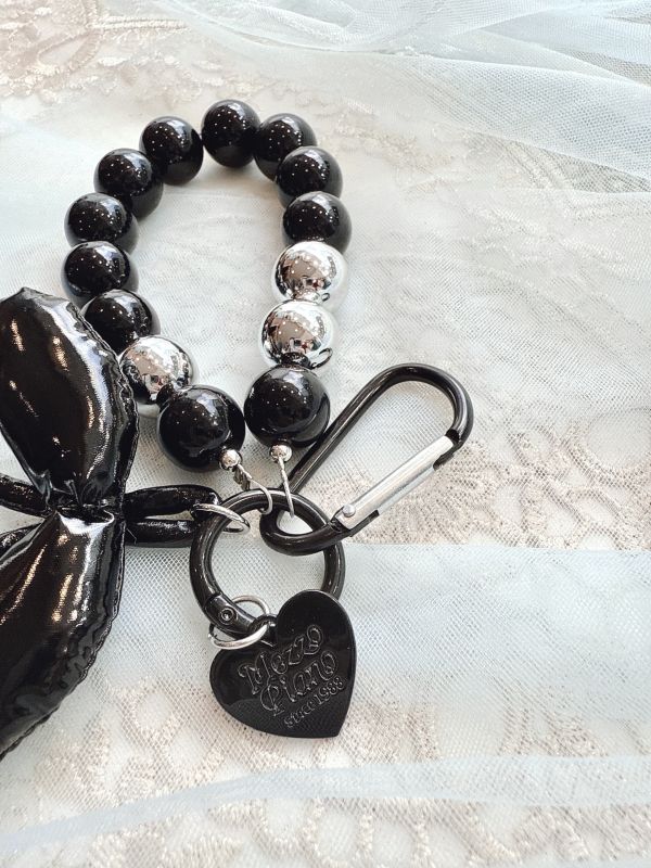 皮革櫻桃串珠吊飾 