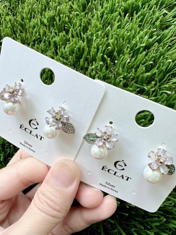 晚霞紫色氣質典雅鋯石小花 