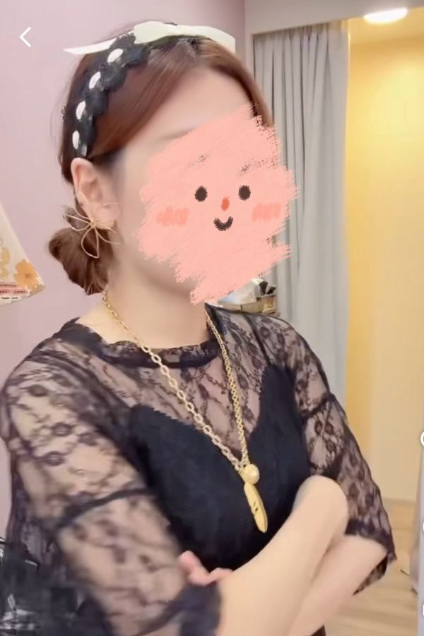 蕾絲交織緞帶精緻蝴蝶結髮圈 