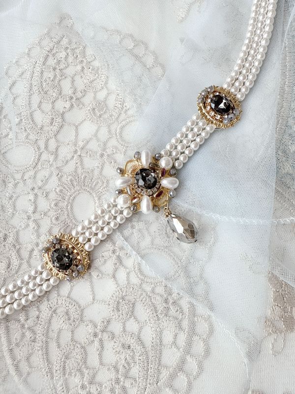 浪漫主義珠寶感珍珠頸鏈 