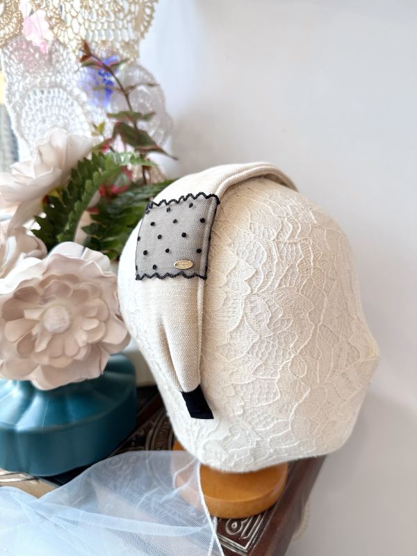 簡約鄰家氣質點點厚棉寬髮箍 