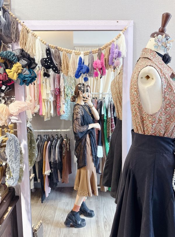 雪紡波浪魚尾裙 