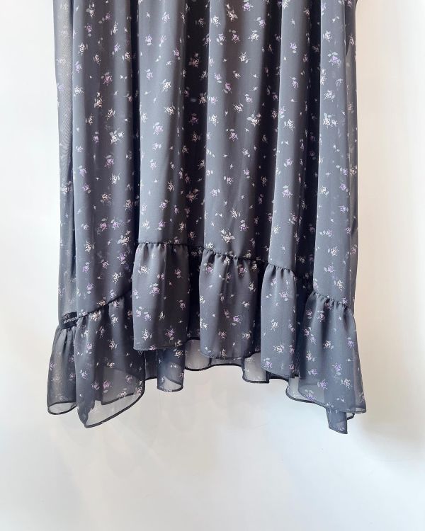 兩件式小碎花雪紡洋裝 