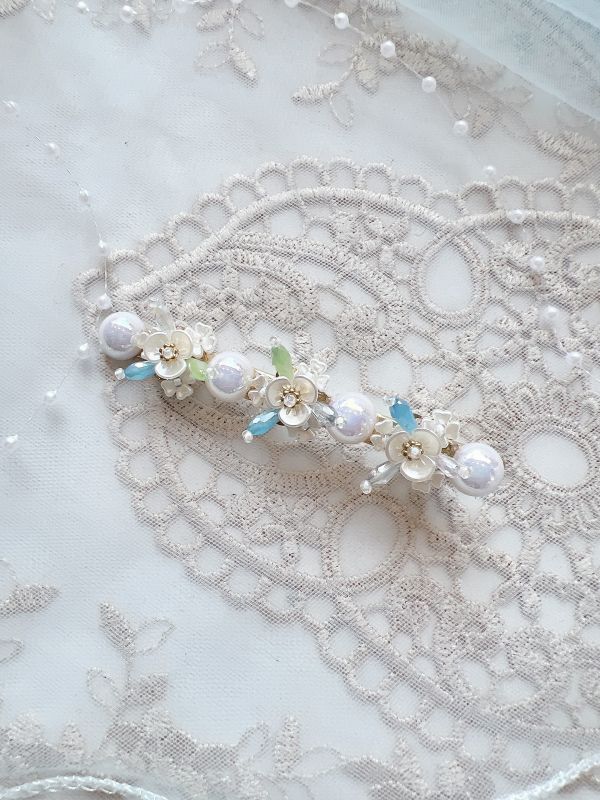 珍珠造型維多莉亞風格設計壓夾髮夾 