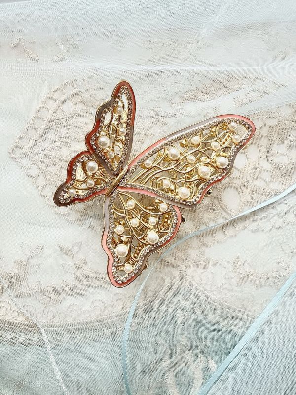 珍珠精緻華麗款金屬抓夾 