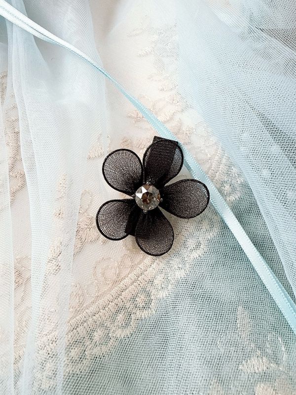 手工立體棉絲花短板髮夾壓夾 