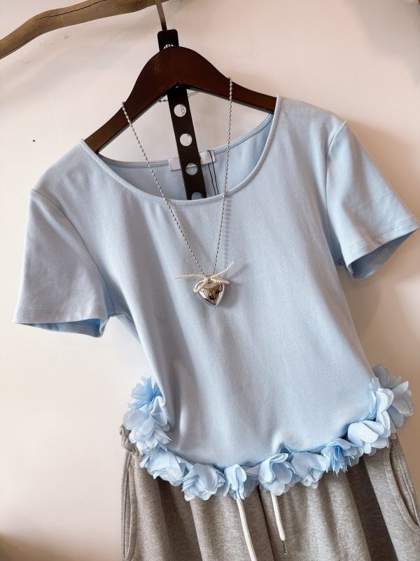 銀色金屬感胖嘟嘟愛心蝴蝶結項鍊 