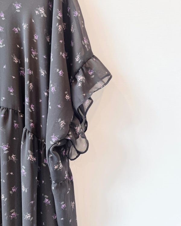 兩件式小碎花雪紡洋裝 