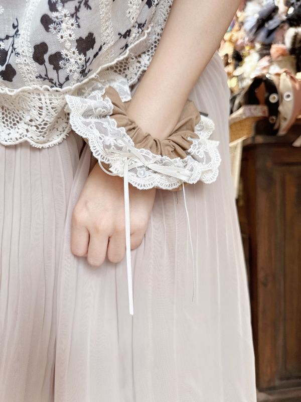 蕾絲花圈蝴蝶結緞帶大腸圈 