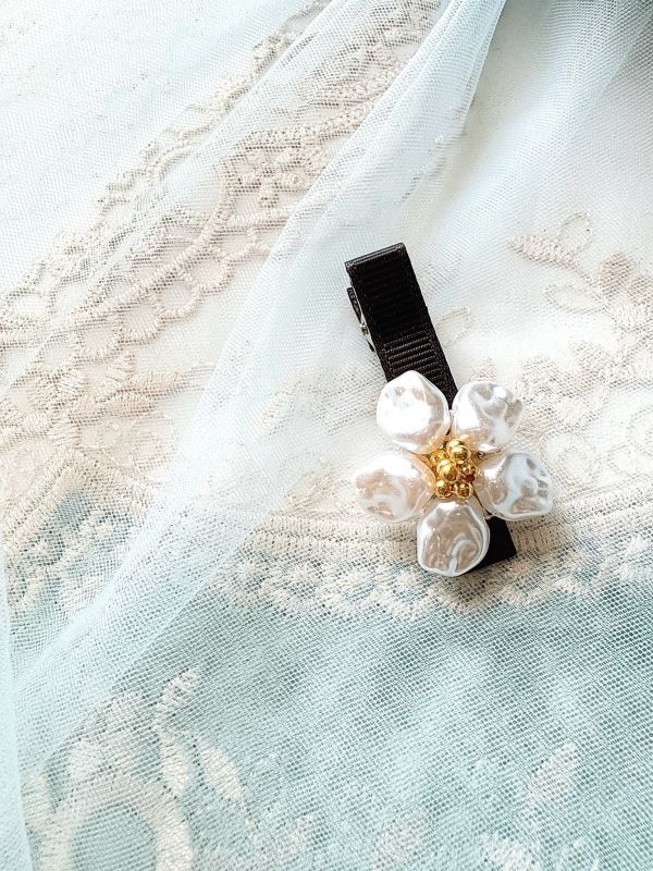 串珠花朵系列髮夾壓夾 