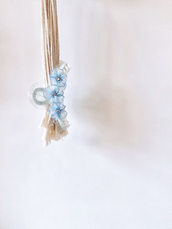 維多莉亞雪紡花朵公主波浪邊抓夾 