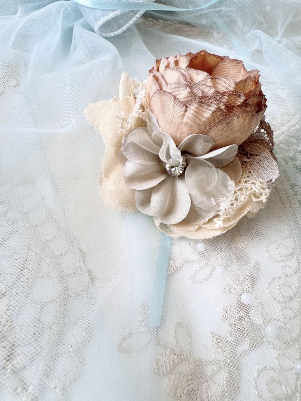 淡雅和熙手工立體花髮夾/別針 