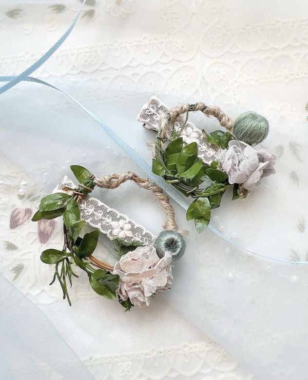 手工森林系雪紡花朵髮夾 