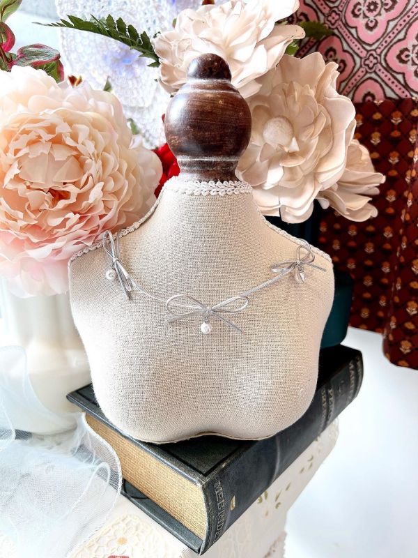 蝴蝶結珍珠頸鏈 