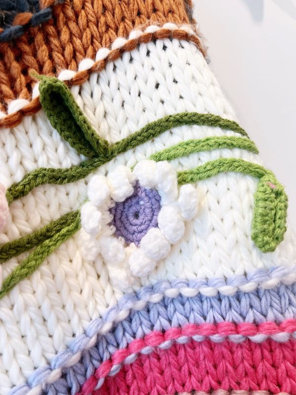 千織生花立體針織上衣 