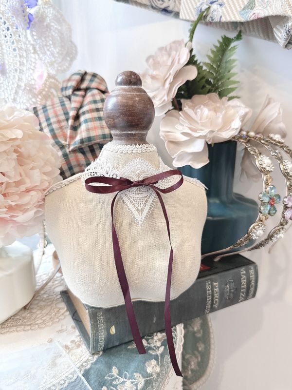 蝴蝶結不規則蕾絲個性頸鏈 